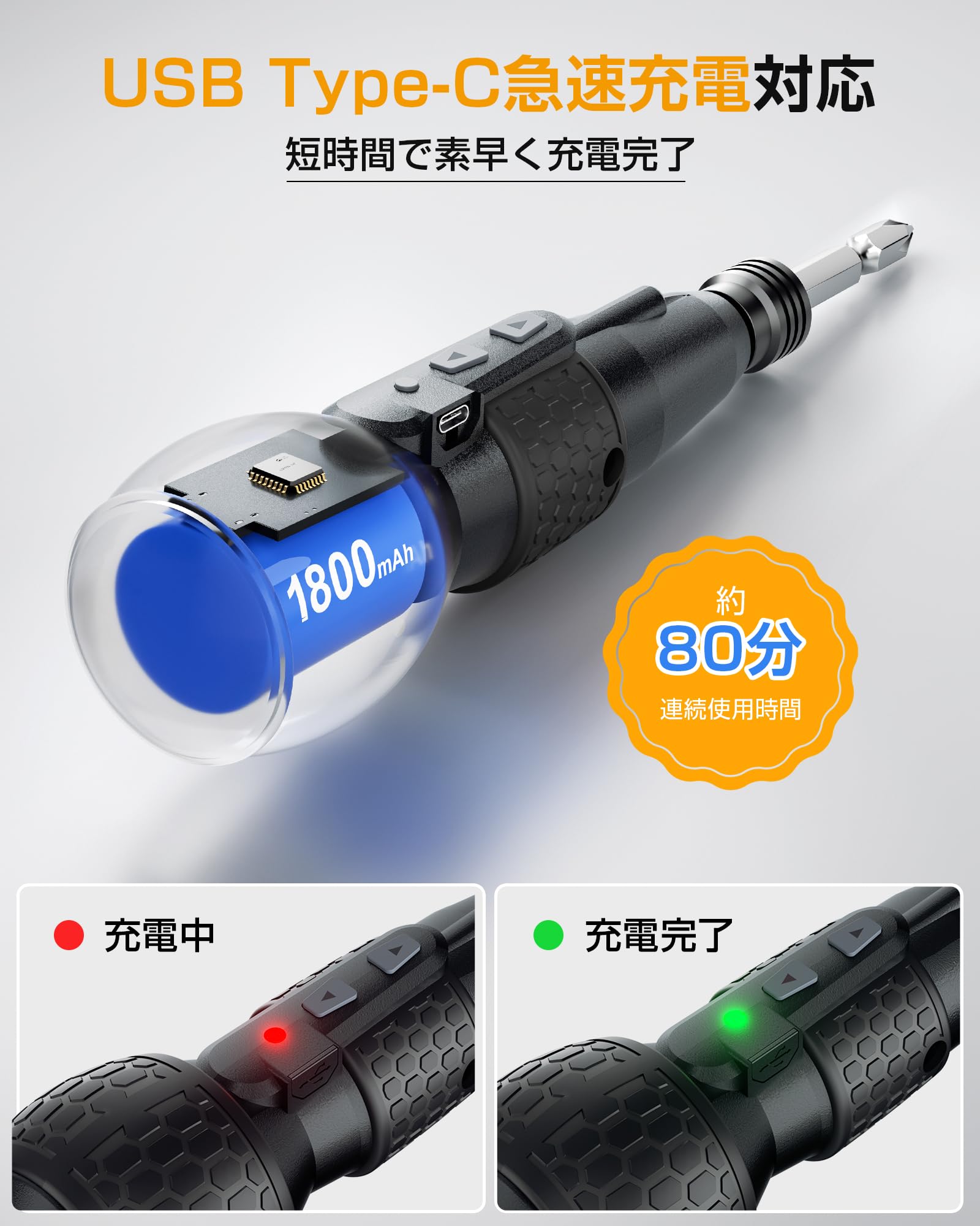 Amazon.co.jp: Yacooda 電動ドライバー 小型 強力 【16点ビット